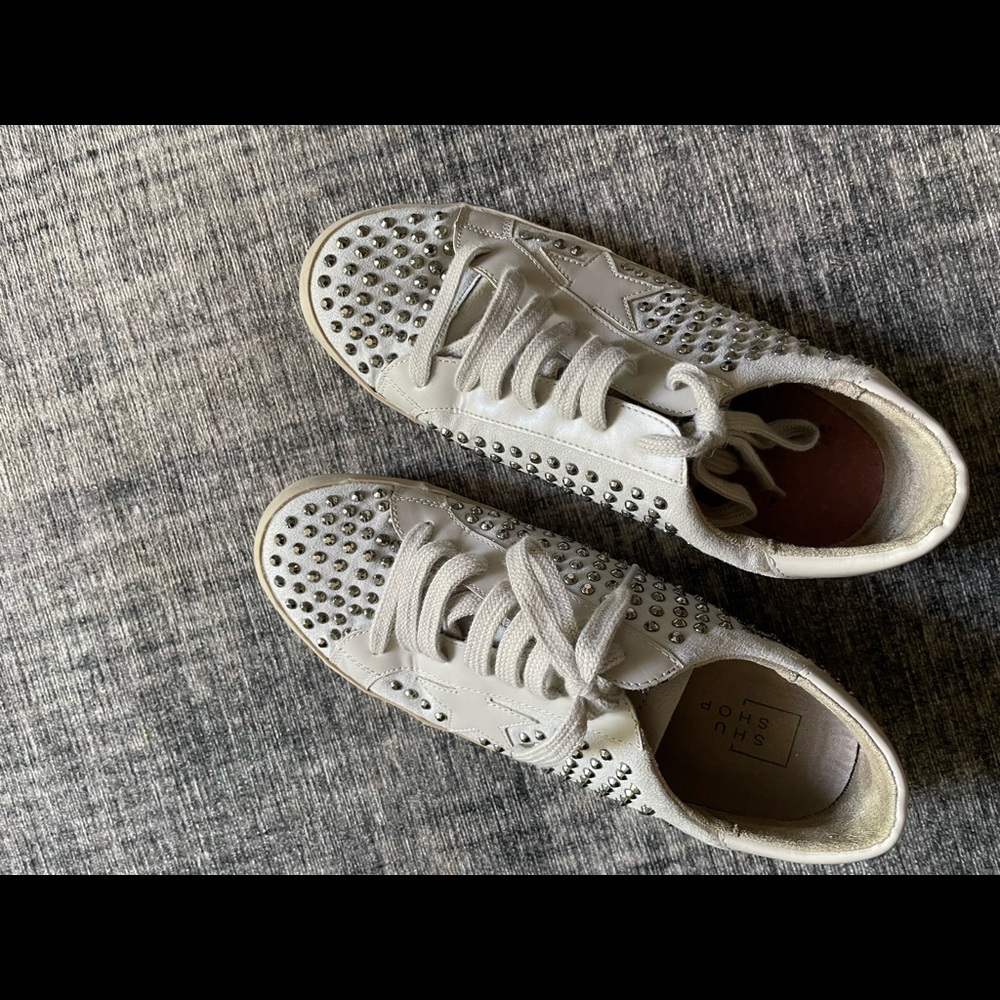 Studded sneakers from small shop. Size 7!